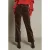 LOLALIZA straight leg jeans met corduroy details – donkerbruin