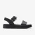 Alda Band Zwarte Leren Sandalen