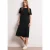 Street One Dames Midi-jurk met ronde hals en knopen in Groen