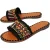 Montevita platte sandalen Indiplasa zwart