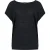 Dames Zwart Oversized Zomertop met Transparante Strepen