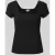 JAKE*S STUDIO WOMAN T-shirt in riblook met vierkante hals