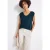 Street One Dames Shirt van jersey met elastische zoom in Turkoois