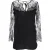 Sandro Paris blouse met kanten details in zwart polyester