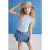 Slim Fit T-shirt met ribstructuur en borduursel