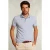 River Woods Custom Fit Cotton Polo Dark Chambray Mix Blue