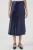 Satin A-Lijn Elastische Taille Midi Rok