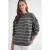 Gestreepte Crewneck Loszittende Gebreide Pullover Trui