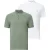 AllSaints Reform Ss Polo 2 Pac Optic White/green
