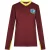 Castore Cricket-T-shirt met lange mouwen voor dames, West-Indië, standaardmodel (Maroon)