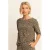 Expresso travelstof top met panterprint – bruin