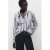 Mango gestreepte blouse ecru