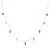 Luxenter, Lukza collier in 925 sterling zilver en veelkleurige zirkonia met 18 kt geelgouden plating