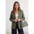 TRENDYOLMİLLA Dames Groen Effen Lang Regular fit Blazers