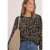 Blouse met lange mouwen, ronde hals en uitsnijding
