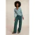 River Woods Jersey Fantasy V-neck Blouse Blue