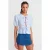 Dames Cropped Blouse Met Strikdetail