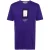 Gebroken witte verfspiegellogo slim-fit paars T-shirt