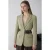 TRENDYOLMİLLA Dames Kaki Effen Lang Getailleerd Blazers