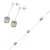 Orphelia Dames 925 Sterling Zilveren Set: Armband + Oorbellen – Zilver SET-5558