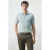 Mango Man regular polo met kabels blauw