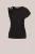 WE Fashion – Dames jersey top met gouden accent – Regular fit – Zwart –