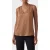 Calvin Klein Plisse V Neck Shirt Executive Brown