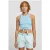 Urban Classics Ladies Cropped Knot Top Balticblue