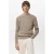 Mango Man trui met wol gebreid beige