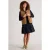 White Stuff Daria Cord Embroidered Dress Black Multi