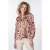 EsQualo Blouse V-neck Autumn Flower Print Print