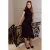 LOVE2WAIT zwangerschaps midi jurk – zwart