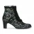 Laura Vita Elcodieo 224 Blauwe Bloemen Dames Gothic Victoriaanse Leren Enkellaarzen met Hak
