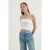 Strapless Basis Mouwloze Korte Top