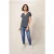 White Stuff Nelly Notch Neck Tee Navy Multi