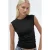Mouwloze Drape Blouse met Ronde Hals