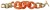 Ermanno Scervino Gouden Oranje Ketting Brede Messing Plastieken Armband