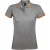 SOLS Dames/Dames Pasadena Poloshirt (Grijs gemêleerd/oranje)