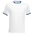 Fruit Of The Loom Heren Ringer T-shirt met korte mouwen (Wit/Marine)