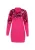 faina Gebreide jurk  fuchsia