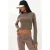 Zachte Textuur Halve Col Crop Blouse