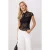TRENDYOLMİLLA Dames Zwart Effen Kort Getailleerd Blouses
