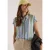Overhemdblouse met strepen en knopen