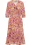 usha Midi-jurk met bloemenprint qisha Dames Wol Wit Veelkleurig