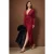 TRENDYOLMİLLA Dames Bordeaux Effen Maxi Lang Diploma-uitreiking / Gala Double-breasted Avond & Gala Jurk