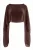 Trendyol Curve Dames Bruin Effen Lang Oversized Grote maten Blouses