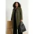 Trendyol Curve Dames Kaki Effen Lang Regular fit Grote maten Jassen