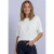 Basic Shirt met boothals en elastische zoom