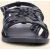 ICode Black Leather Sandals With Braided Straps Black