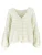 Seasons of April Gebreid vest ‘Candy’  lichtgroen / wit